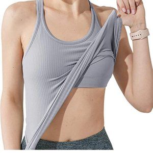 Womens Gray Athletic Tank Top